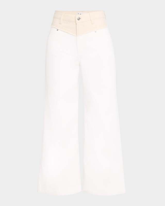 Harper Two-Tone Ankle Jeans